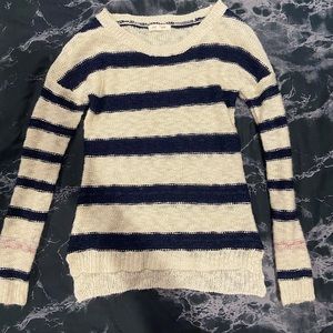 Pink Rose Thin Striped Sweater
